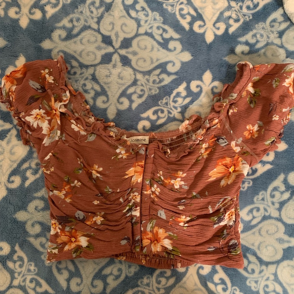 Wild jasmine flower crop top